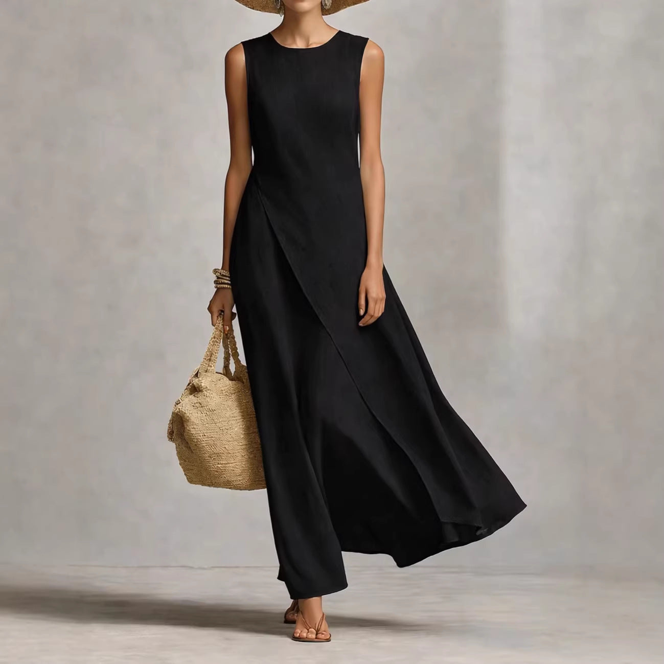 📦📦Mother's Day Sale 49% Off ⏰Sleeveless Asymmetrical Linen Maxi Dress
