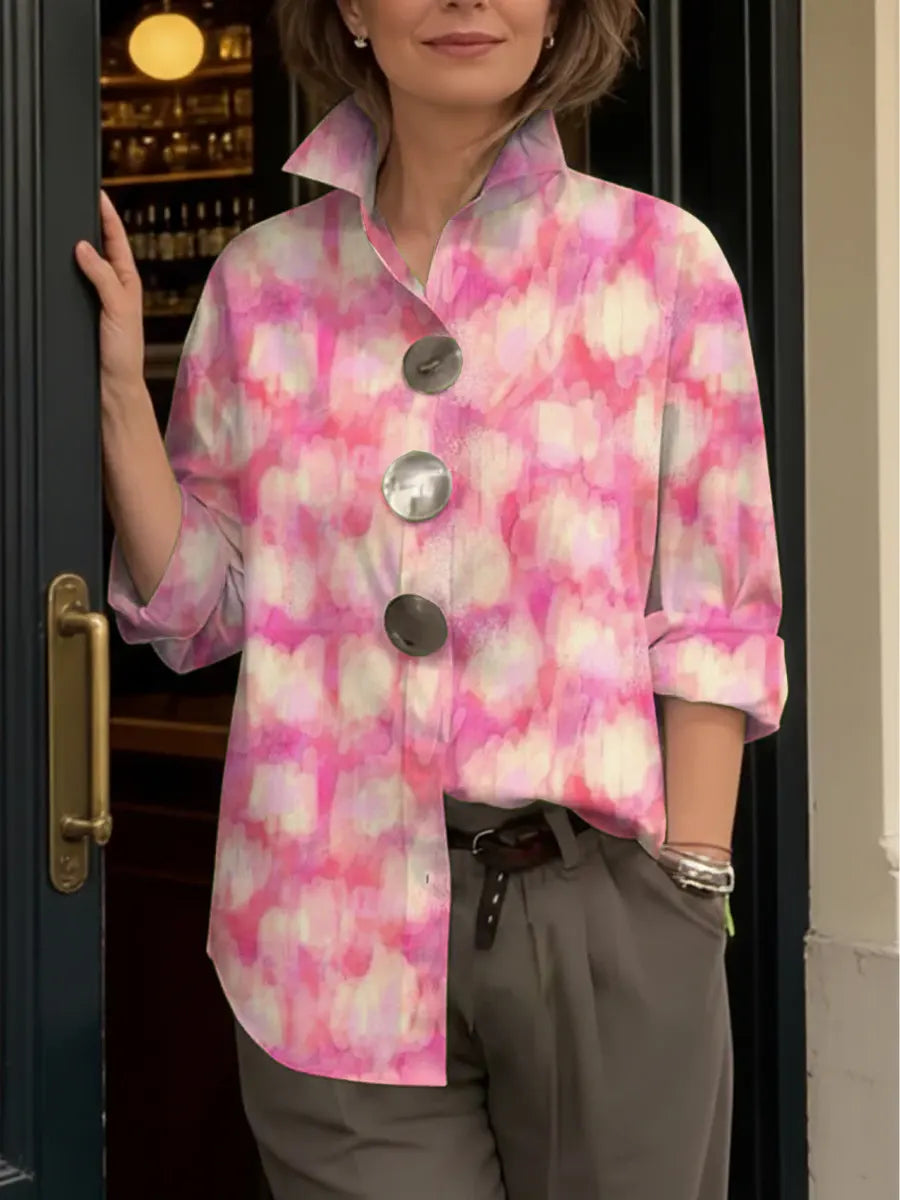 Women's Colorful Dots Print Shirt