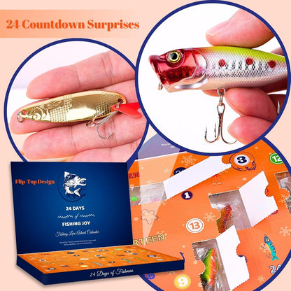 🏆Hot Sale⚡  Fishing Advent Calendar - 24 Days of Fishing Lures & Gifts