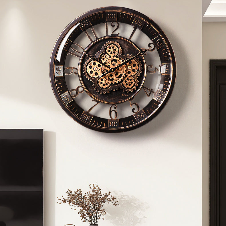 💎CLEARANCE Artistic French Vintage Gear Wall Clock ⏱️ Light Luxury Living Room Decor