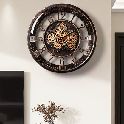 💎CLEARANCE Artistic French Vintage Gear Wall Clock ⏱️ Light Luxury Living Room Decor