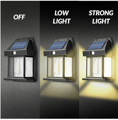 🔥☀️ Solar Wall Lights - Vintage Edison Style with Smart Motion Sensor! ☀️