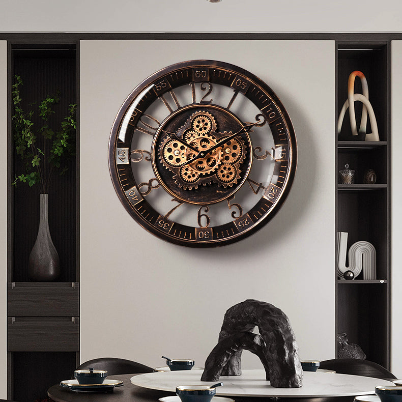 💎CLEARANCE Artistic French Vintage Gear Wall Clock ⏱️ Light Luxury Living Room Decor