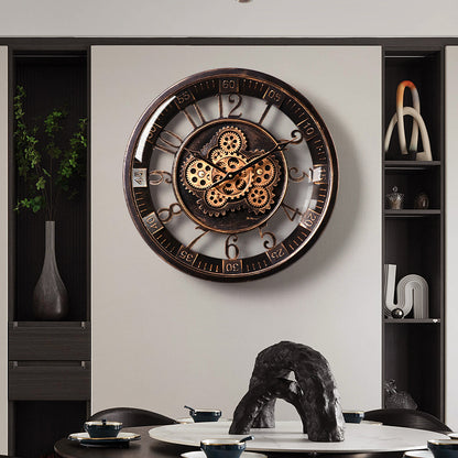 💎CLEARANCE Artistic French Vintage Gear Wall Clock ⏱️ Light Luxury Living Room Decor