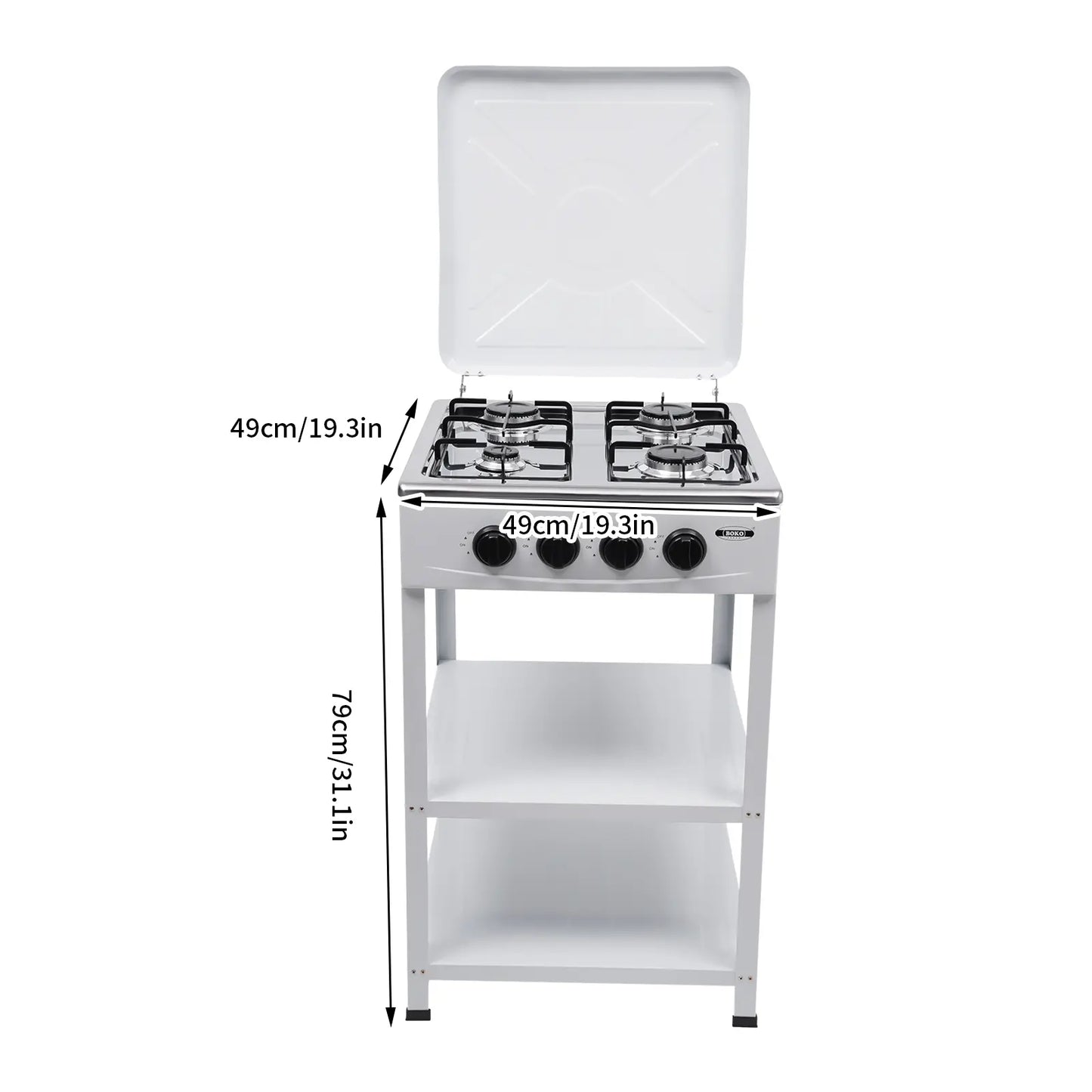 💥Clearance Sale 4 Burner Gas Stove 🔥 Portable Outdoor Cooktop 🍳 NG/LPG Ready 🏕️obs Manual Ignition for RV Travel Emergency Preparedness Family Use