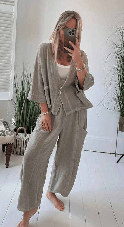 🤩🤩2026 New Arrivals Women's Summer Daily Casual Breathable Linen Suit(Buy 2 Free Shipping)