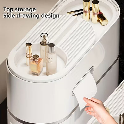 𝑪𝑳𝑬𝑨𝑹𝑨𝑵𝑪𝑬 𝑰𝑻𝑬𝑴🎉 𝐓𝐨𝐝𝐚𝐲 4𝟗% 𝐎𝐅𝐅 3/4 Layer White Slit Pull-out Cabinet Can Be Used to Put Paper Towels, Multi-functional Household Bathroom Racks, Shower Supplies Lockers, Used in Bathrooms, Kitchens, Living Rooms and Other Scenes