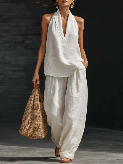 🤩🤩Casual And Cozy Minimalist Linen Two-piece Set