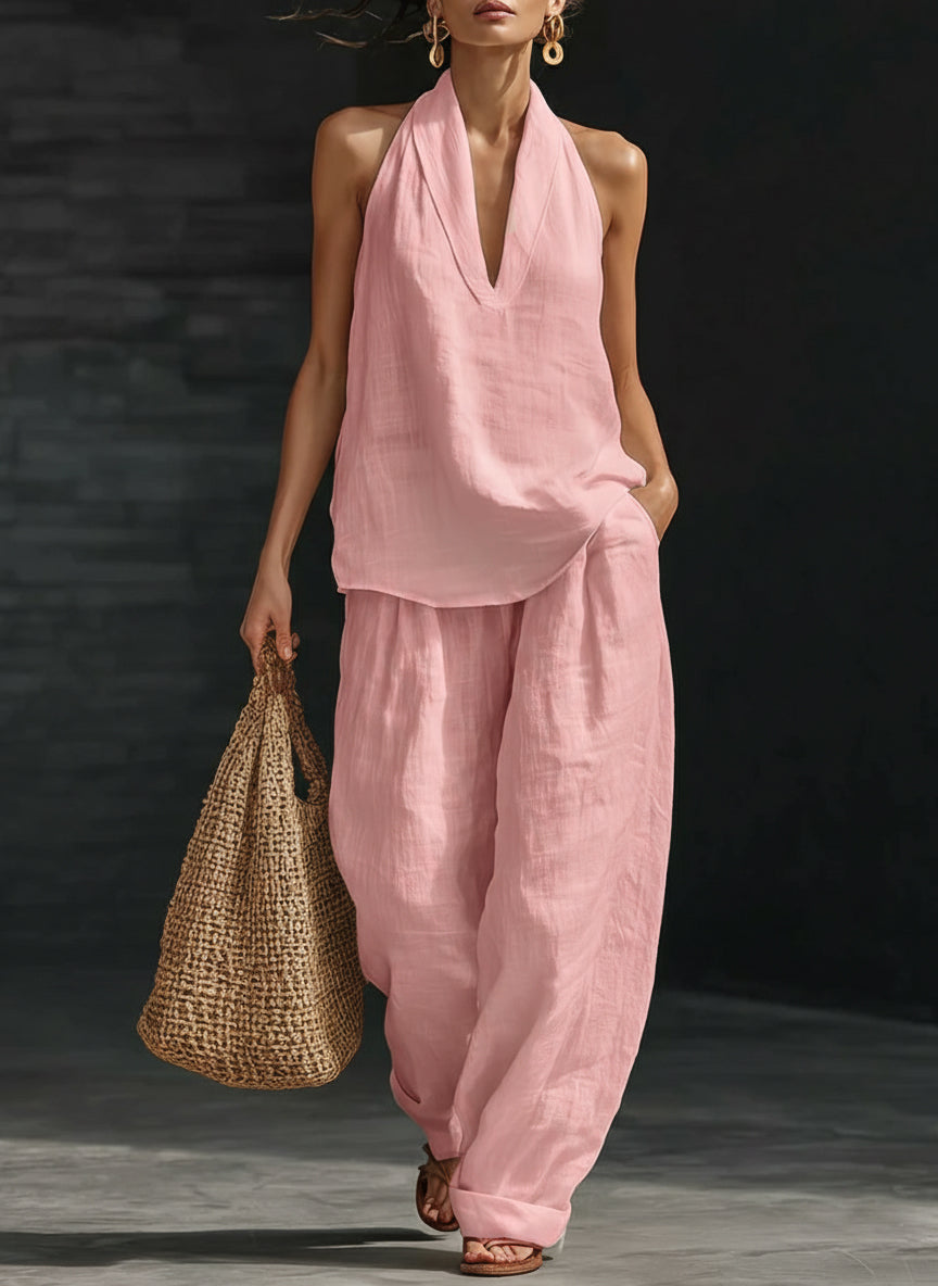 🤩🤩Casual And Cozy Minimalist Linen Two-piece Set