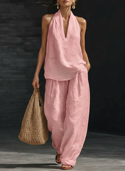🤩🤩Casual And Cozy Minimalist Linen Two-piece Set