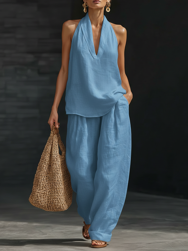 🤩🤩Casual And Cozy Minimalist Linen Two-piece Set