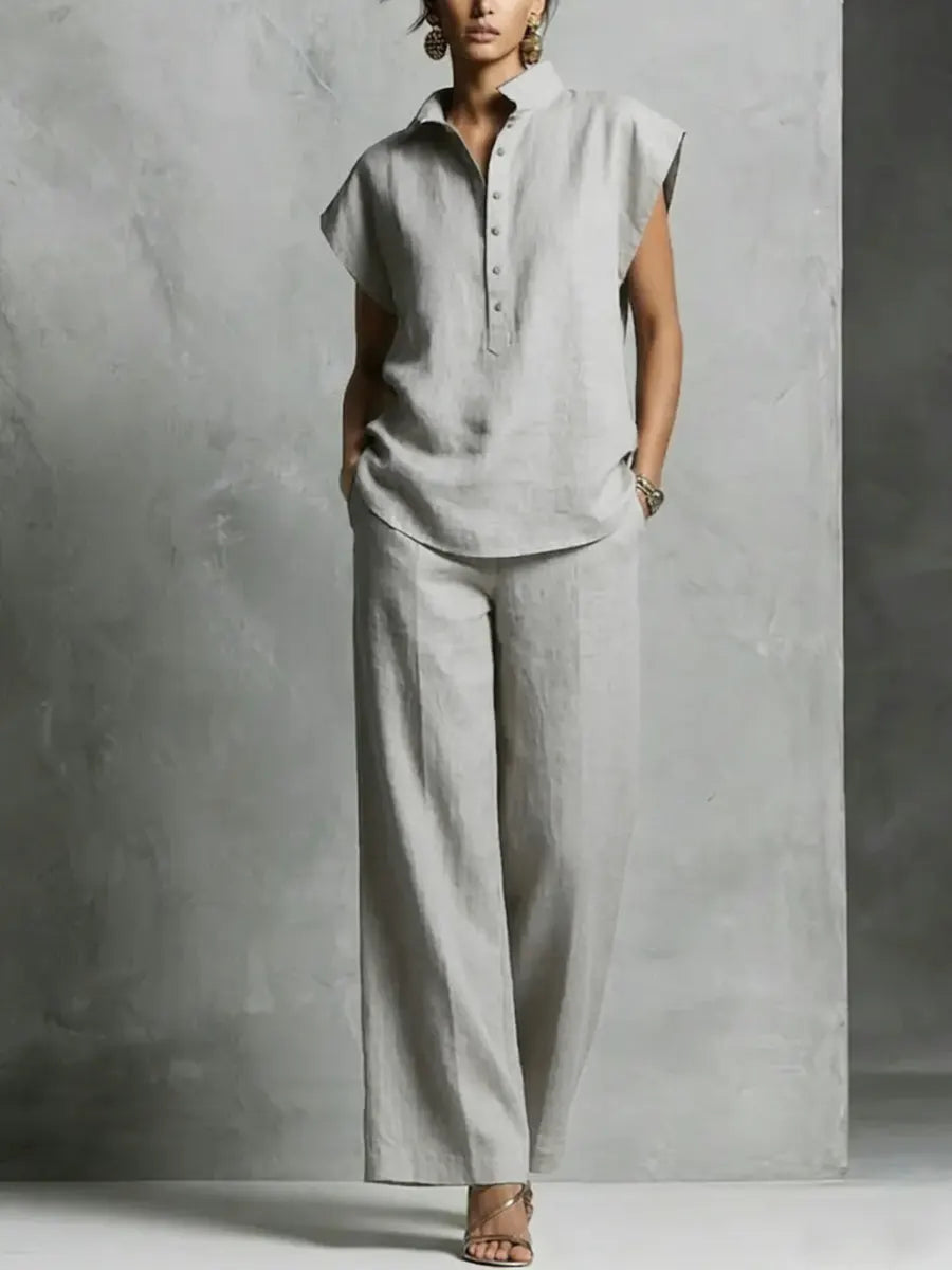 🤩🤩Women's Simple And Comfortable Cotton-linen Set