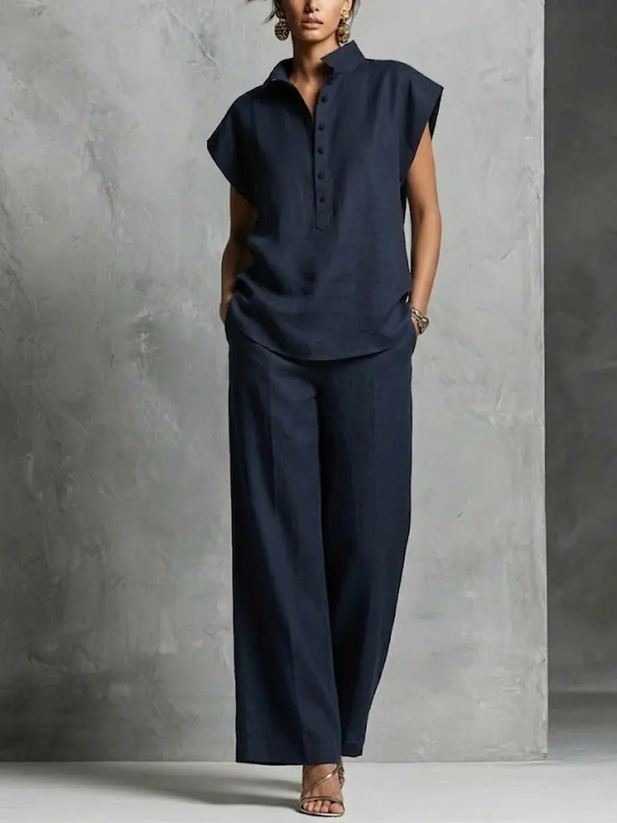 🤩🤩Women's Simple And Comfortable Cotton-linen Set
