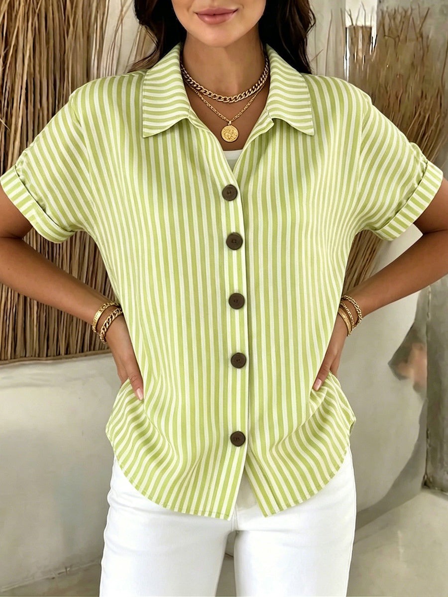 🤩🤩Classic Striped Cotton-linen Button-up Shirt(Buy 2 Free Shipping)
