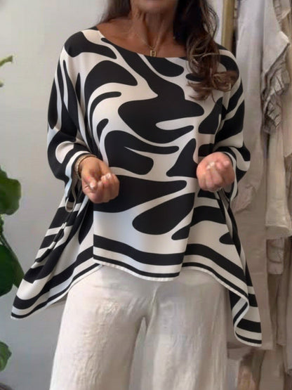 💝💝Loose-fitting Casual Printed Chiffon Top