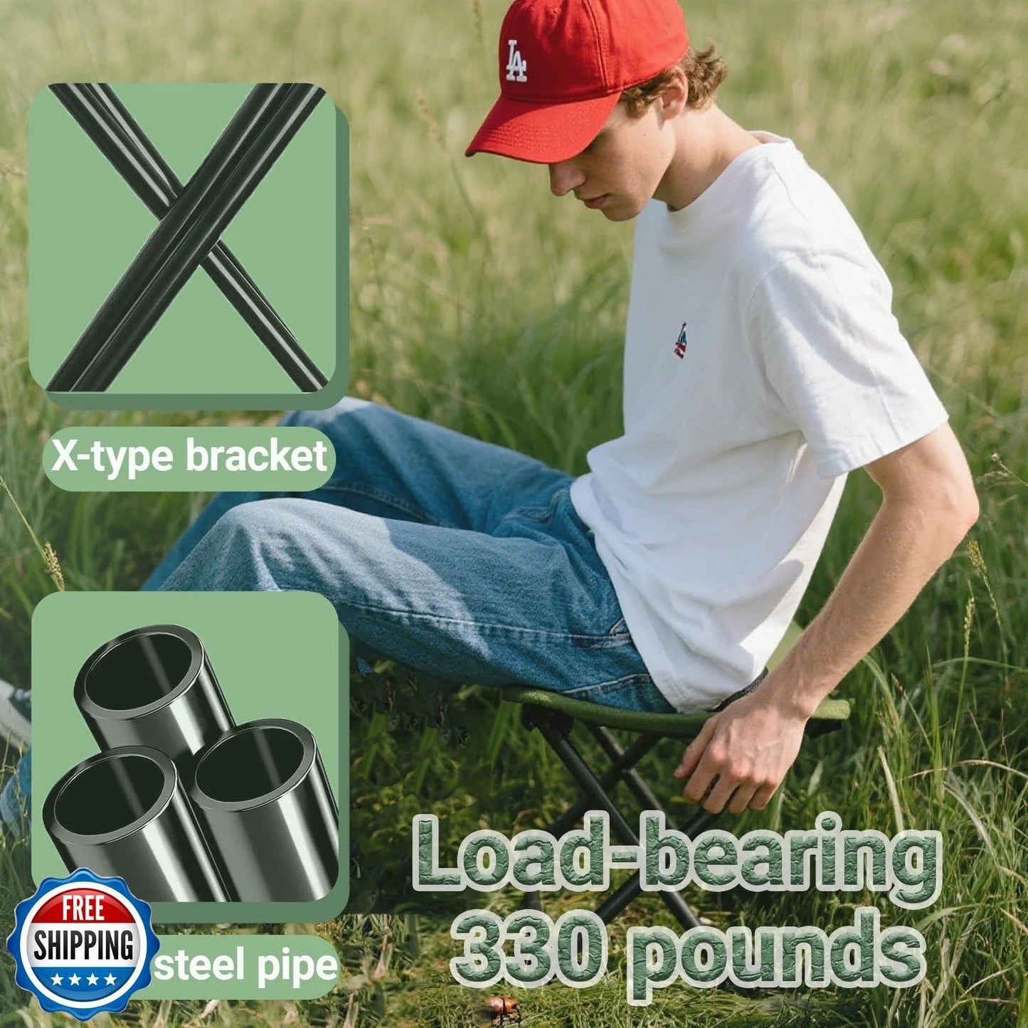 🤩🤩Portable Foldable Backpack Stool,Tiny Foldable Stool which can Turned Into a
