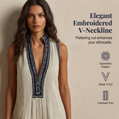 🤩🤩Women's Sleeveless V-Neck Wide-Leg Jumpsuit